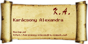 Karácsony Alexandra névjegykártya