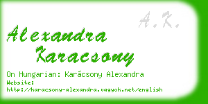 alexandra karacsony business card